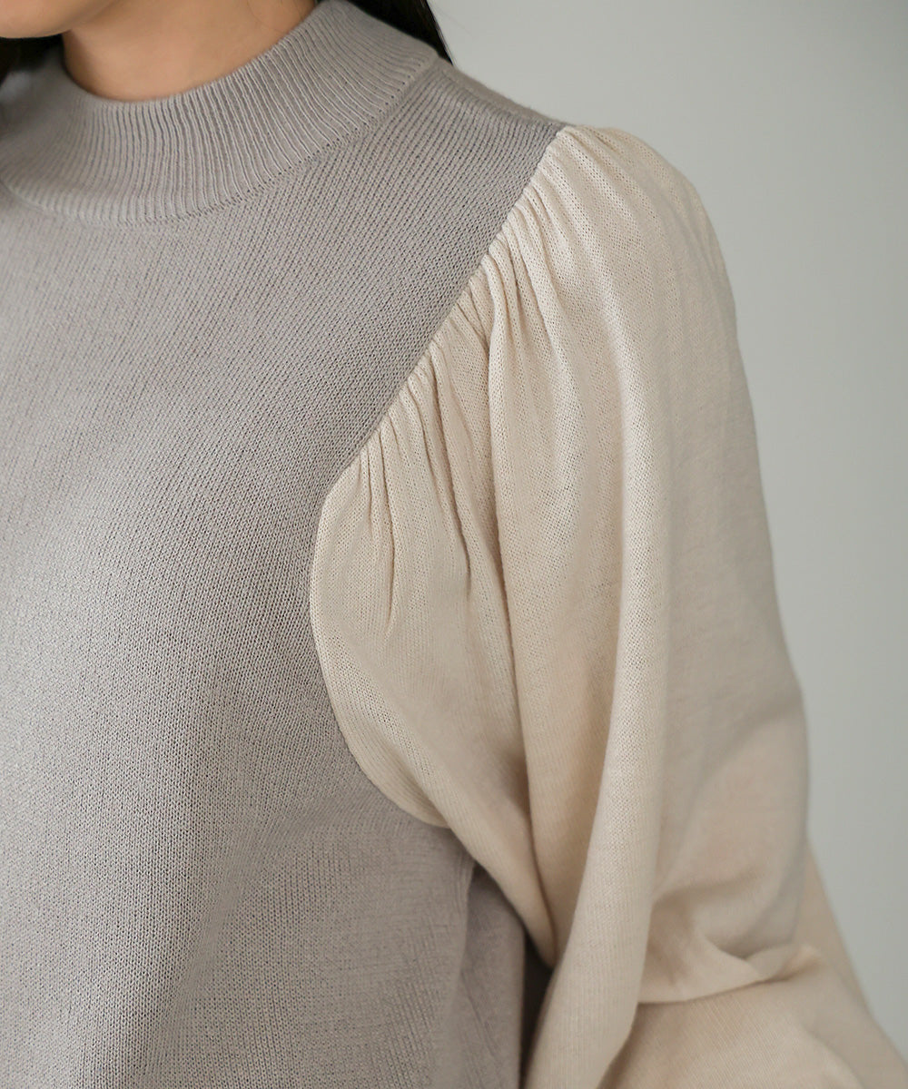 COLOR SCHEME PETITE HIGH KNIT TOP