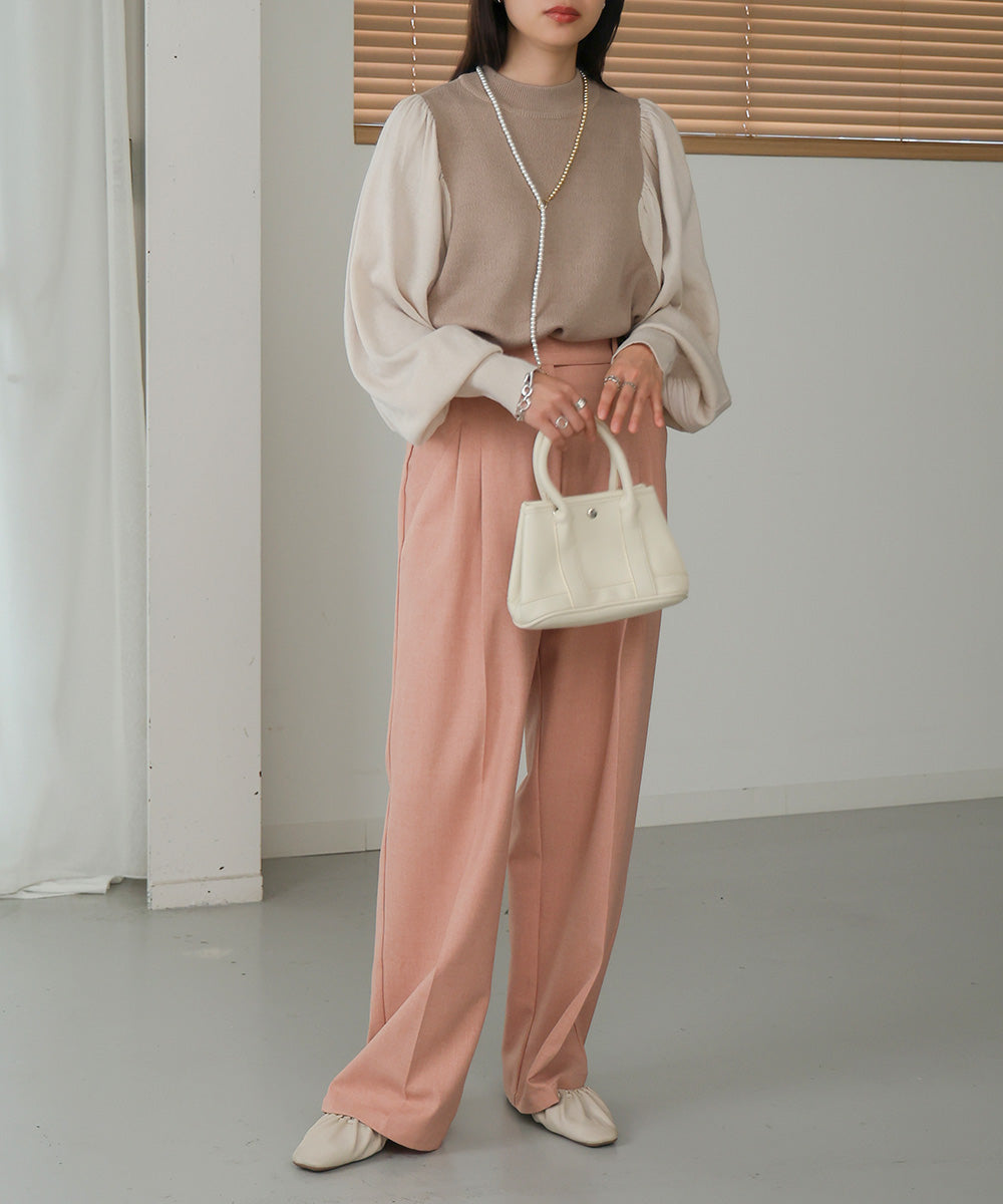 COLOR SCHEME PETITE HIGH KNIT TOP