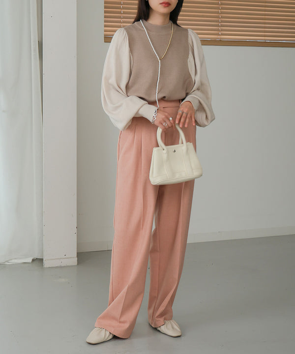 COLOR SCHEME PETITE HIGH KNIT TOP