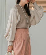 COLOR SCHEME PETITE HIGH KNIT TOP