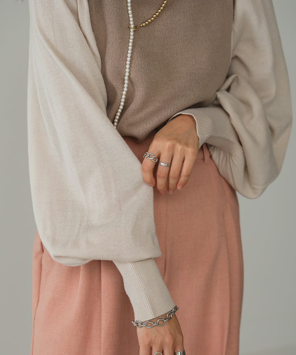 COLOR SCHEME PETITE HIGH KNIT TOP