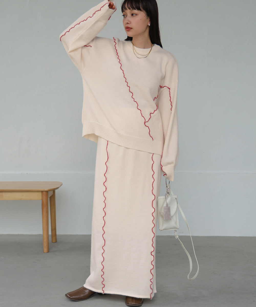 WAVE MELLOW KNIT SKIRT