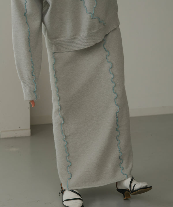 WAVE MELLOW KNIT SKIRT