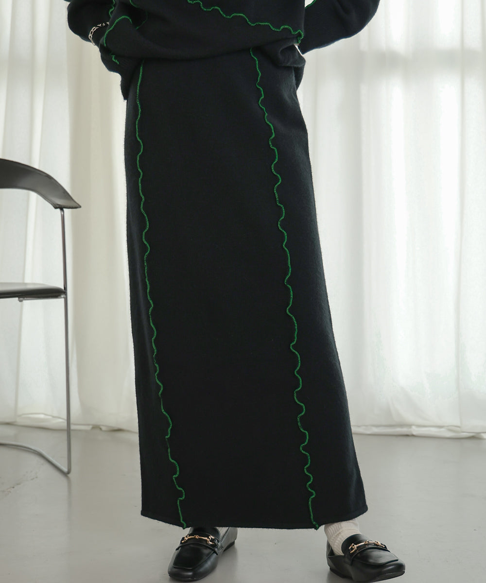 WAVE MELLOW KNIT SKIRT
