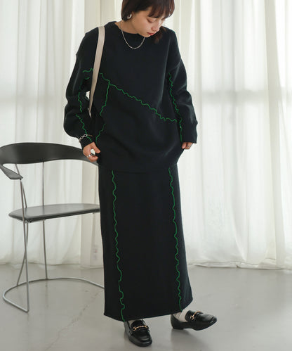 WAVE MELLOW KNIT SKIRT