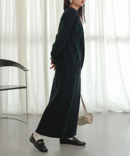 WAVE MELLOW KNIT SKIRT