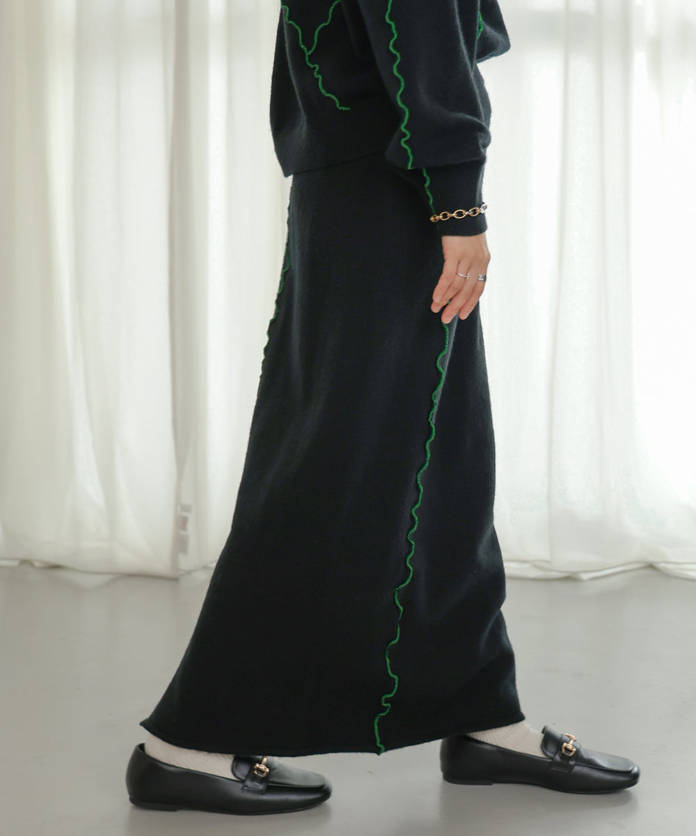 WAVE MELLOW KNIT SKIRT