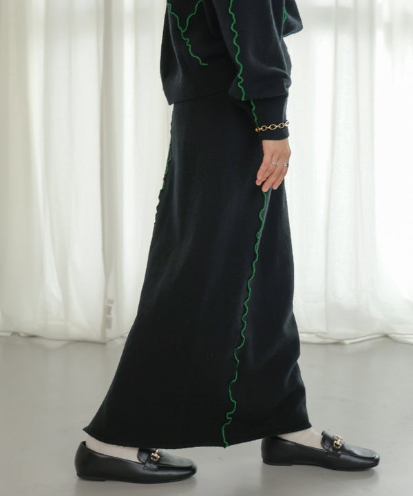 WAVE MELLOW KNIT SKIRT
