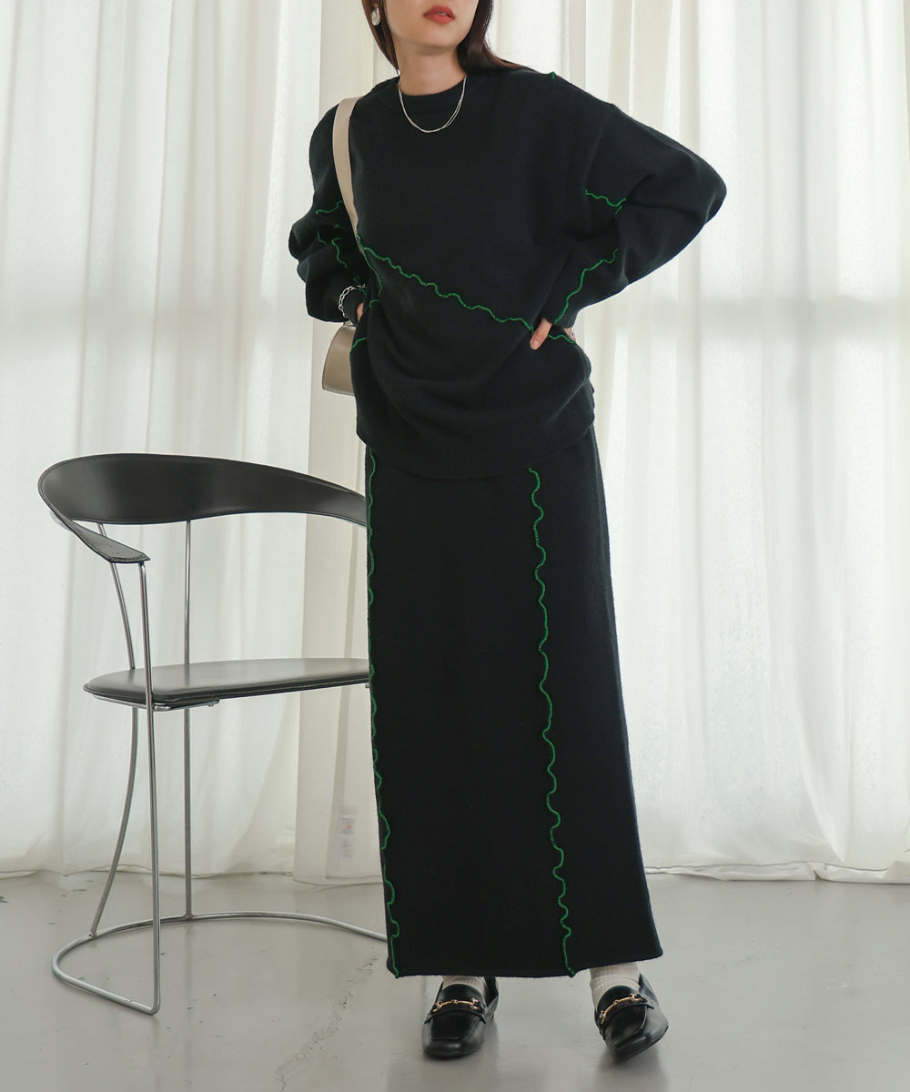 WAVE MELLOW KNIT SKIRT