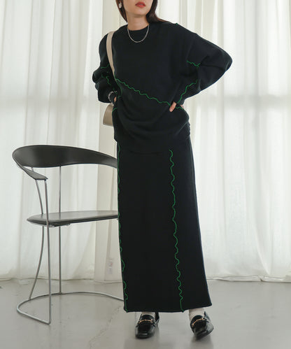 WAVE MELLOW KNIT SKIRT