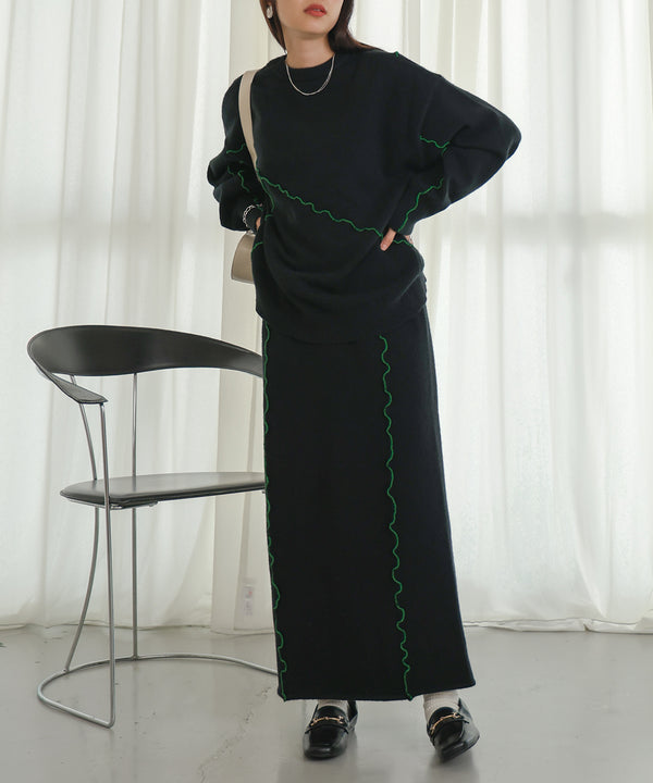WAVE MELLOW KNIT SKIRT
