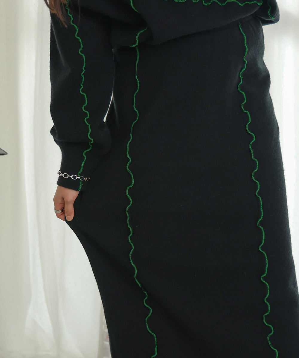 WAVE MELLOW KNIT SKIRT
