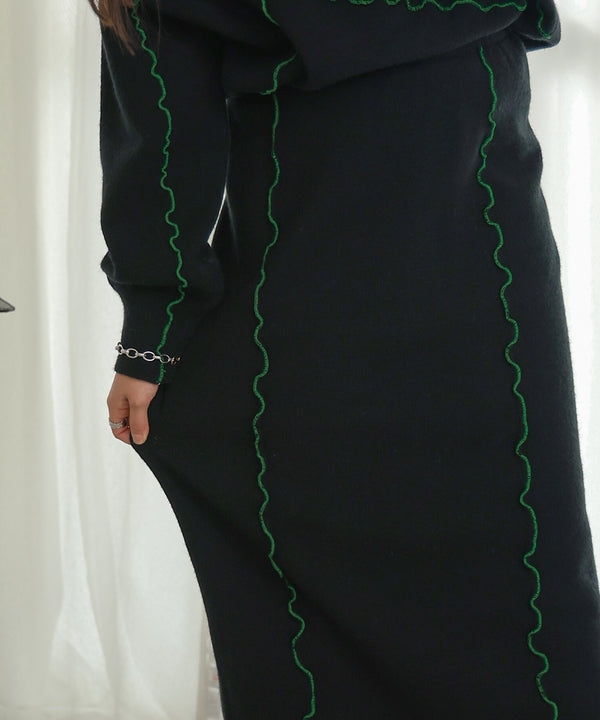 WAVE MELLOW KNIT SKIRT