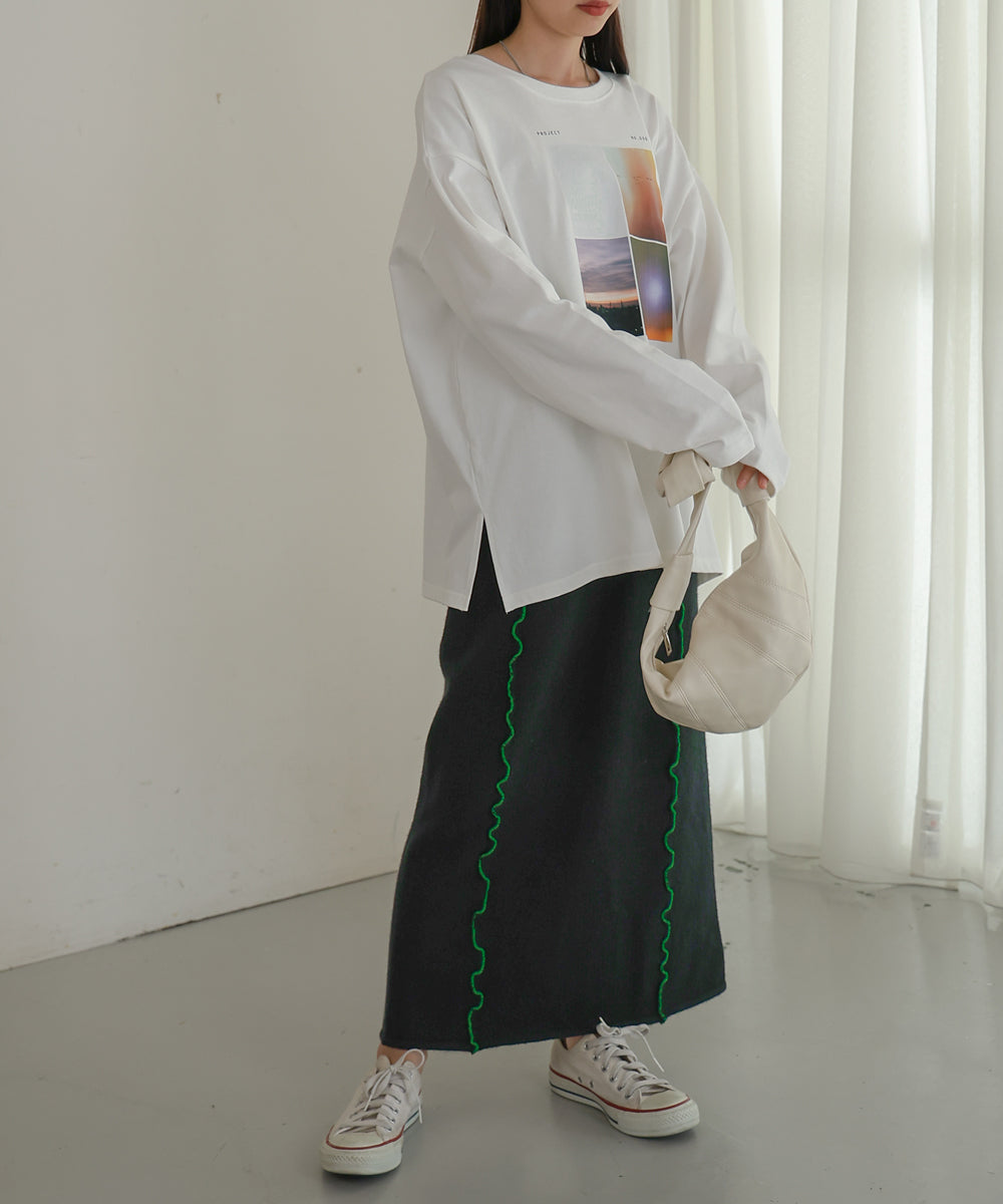 WAVE MELLOW KNIT SKIRT
