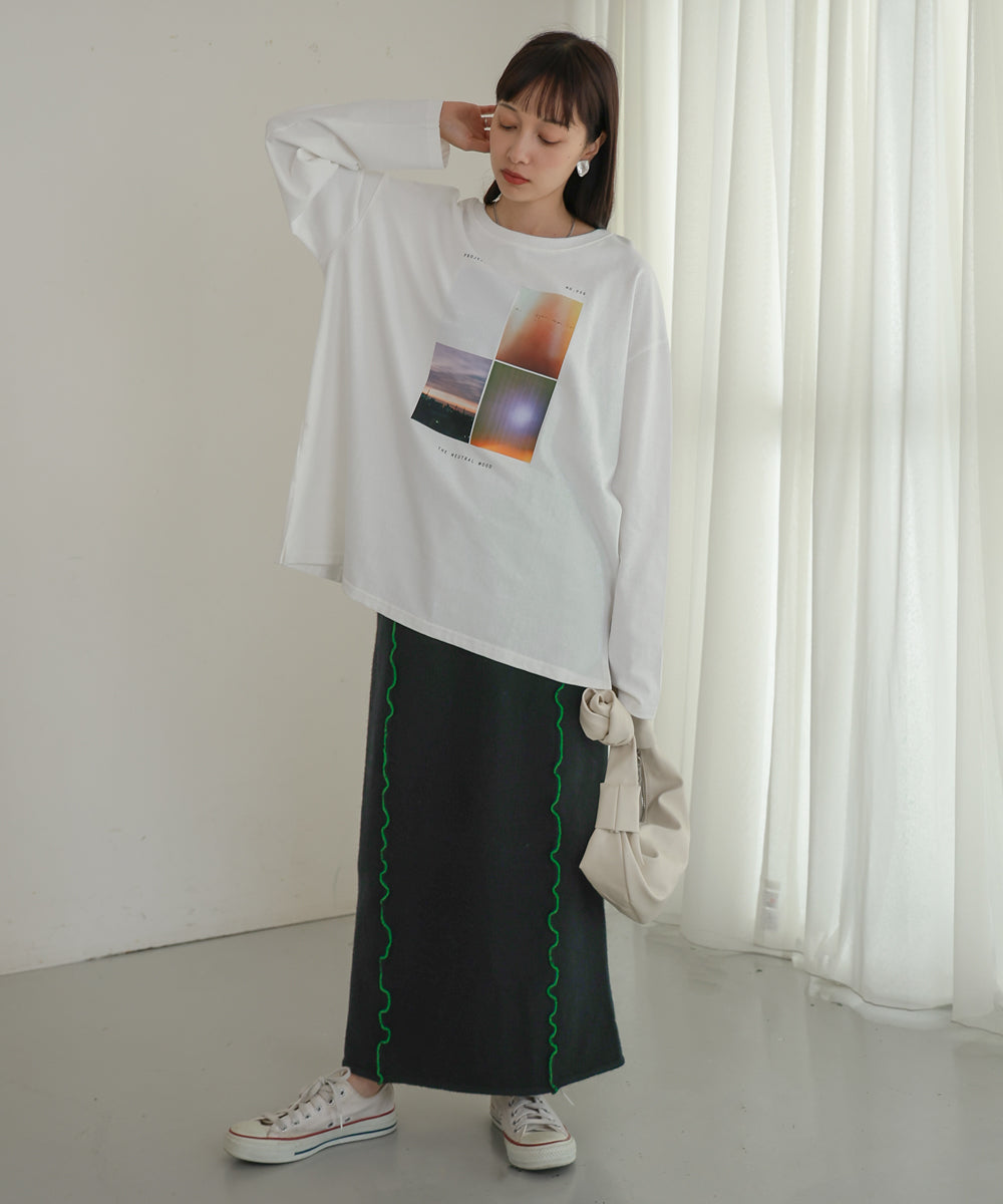 WAVE MELLOW KNIT SKIRT