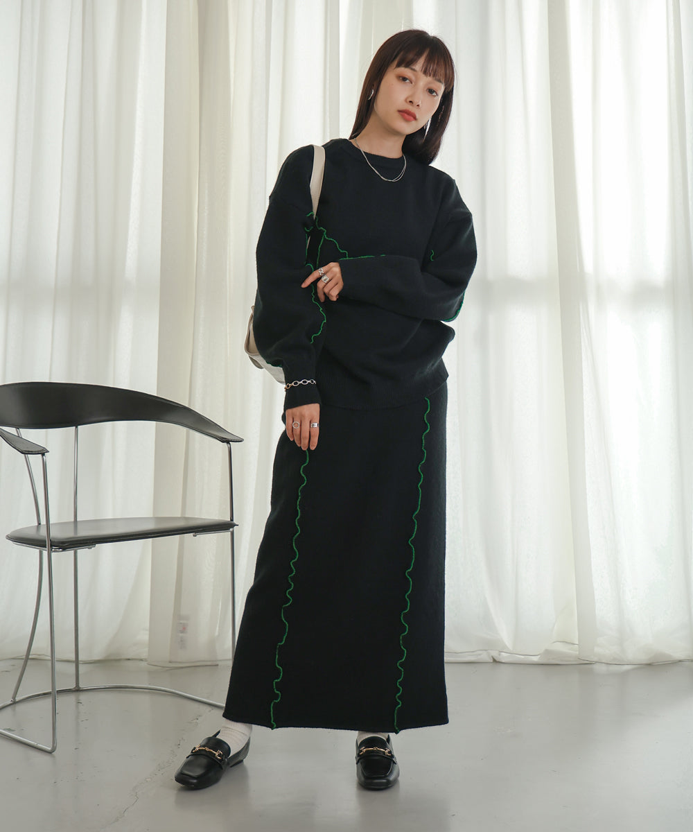 WAVE MELLOW KNIT SKIRT