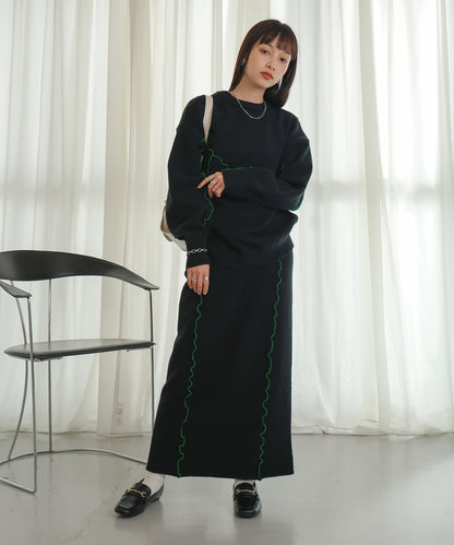 WAVE MELLOW KNIT SKIRT