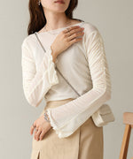 TULLE GATHER TOPS