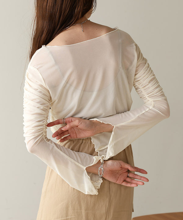 TULLE GATHER TOPS