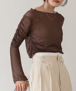 TULLE GATHER TOPS