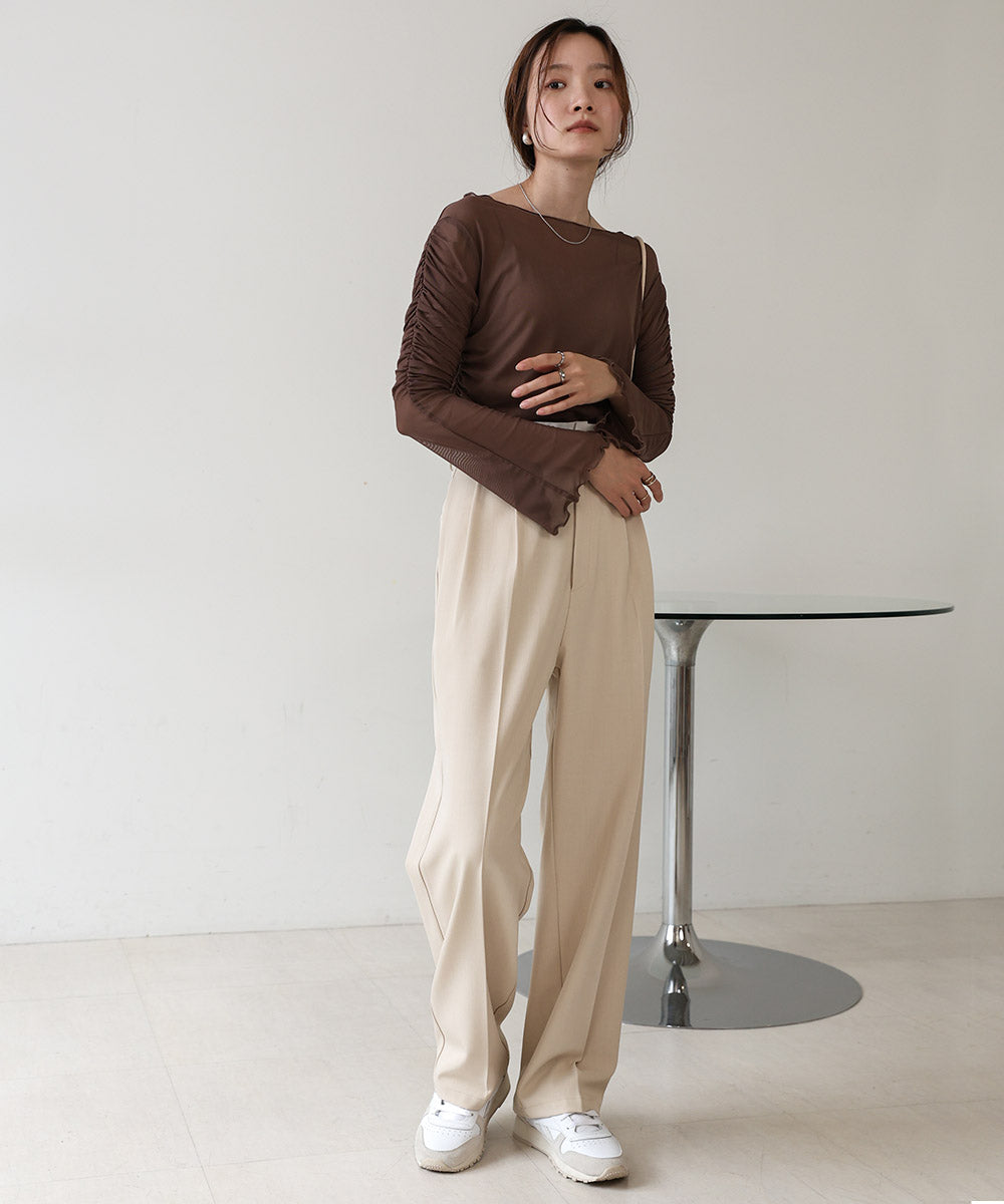 TULLE GATHER TOPS