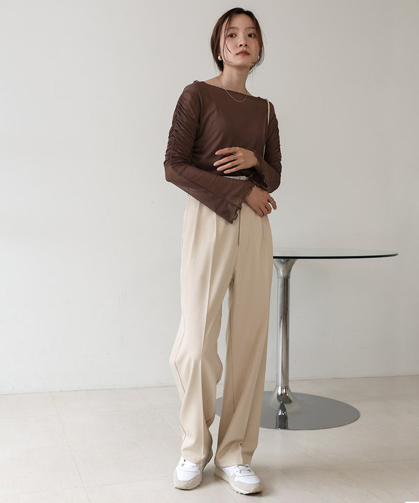 TULLE GATHER TOPS