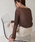 TULLE GATHER TOPS