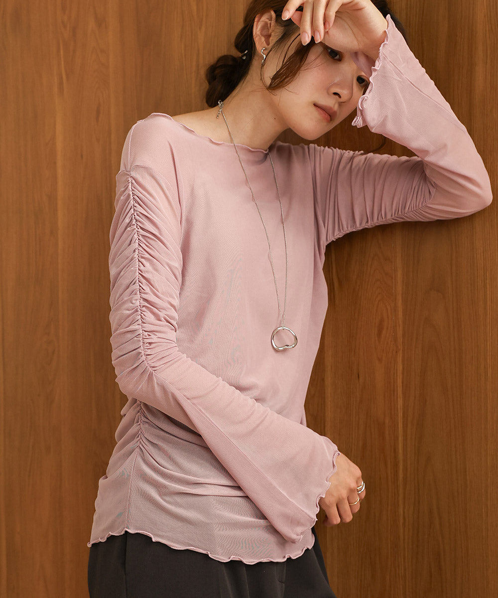 TULLE GATHER TOPS