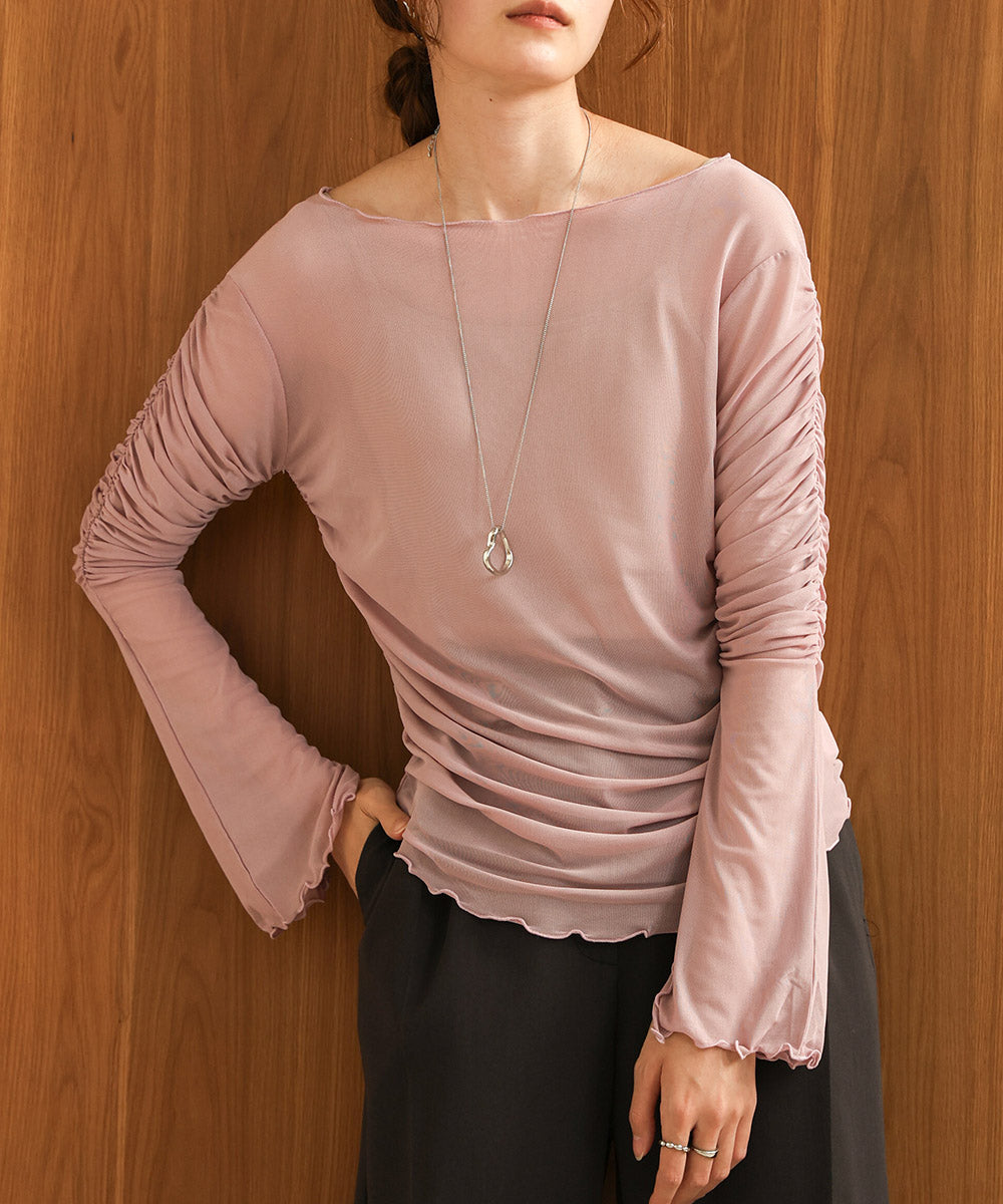 TULLE GATHER TOPS