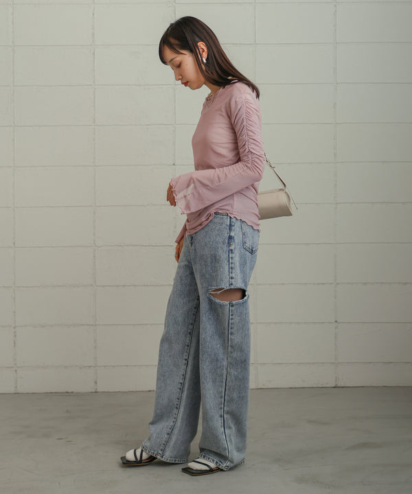 TULLE GATHER TOPS