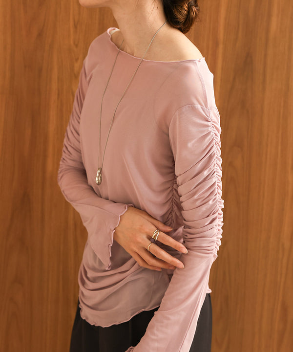 TULLE GATHER TOPS