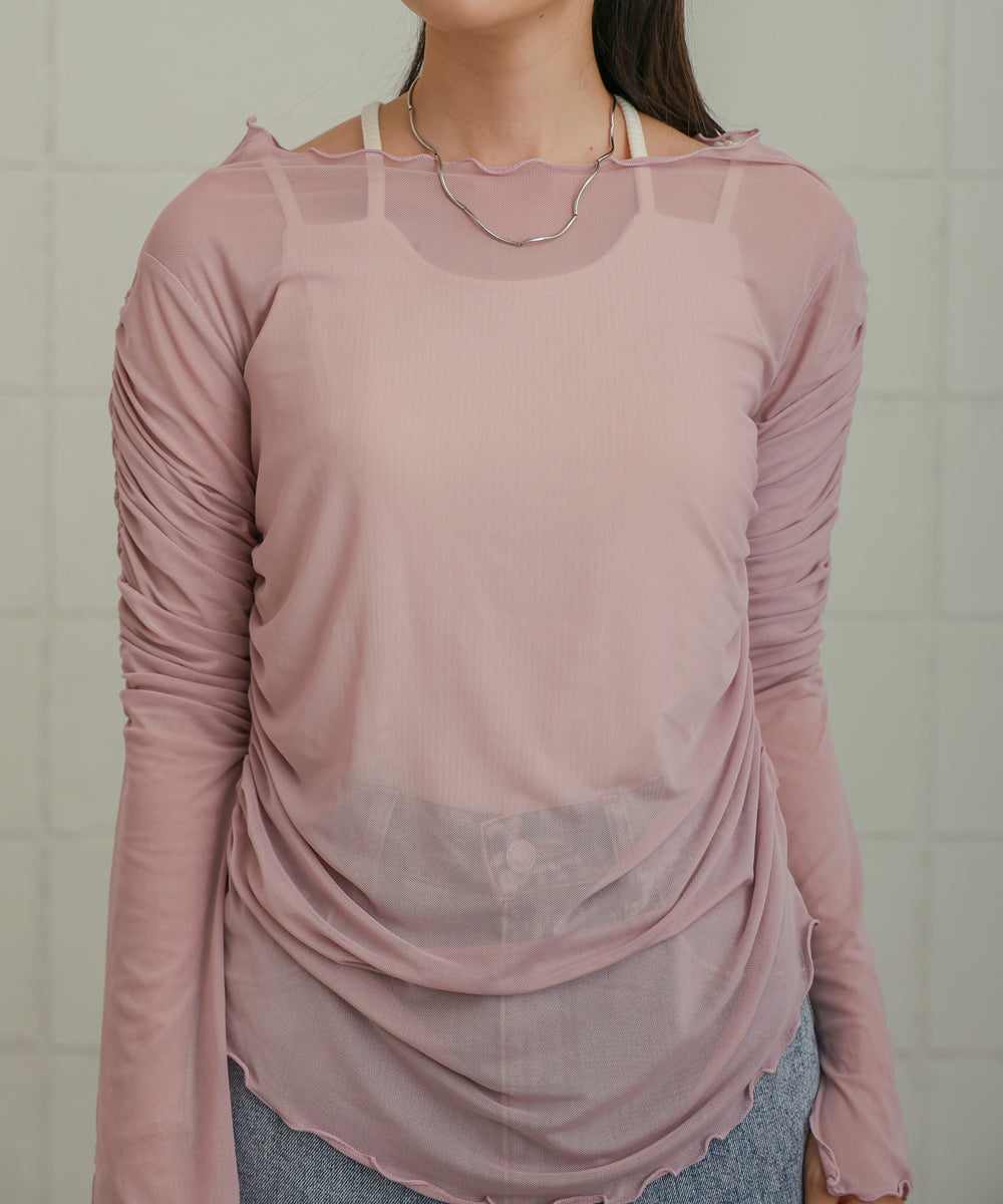 TULLE GATHER TOPS