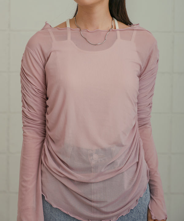TULLE GATHER TOPS
