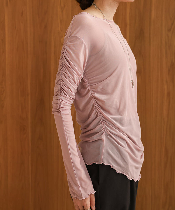 TULLE GATHER TOPS