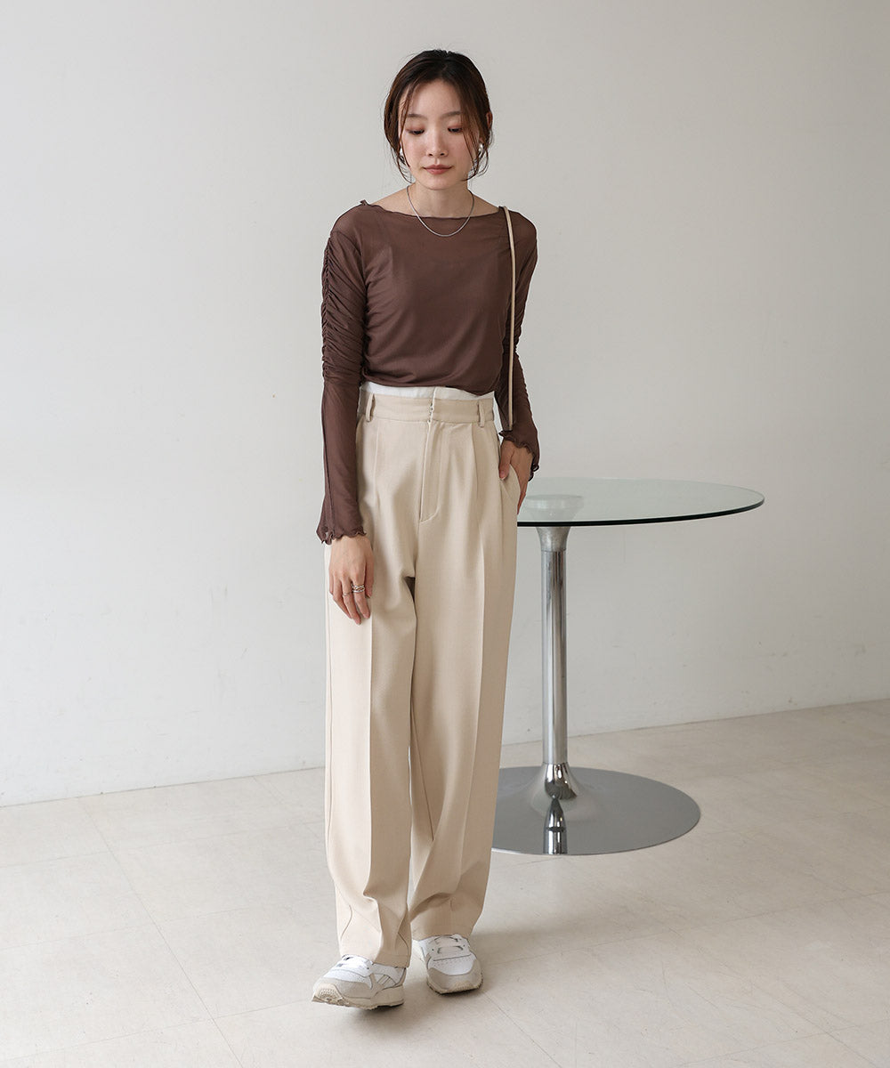 TULLE GATHER TOPS