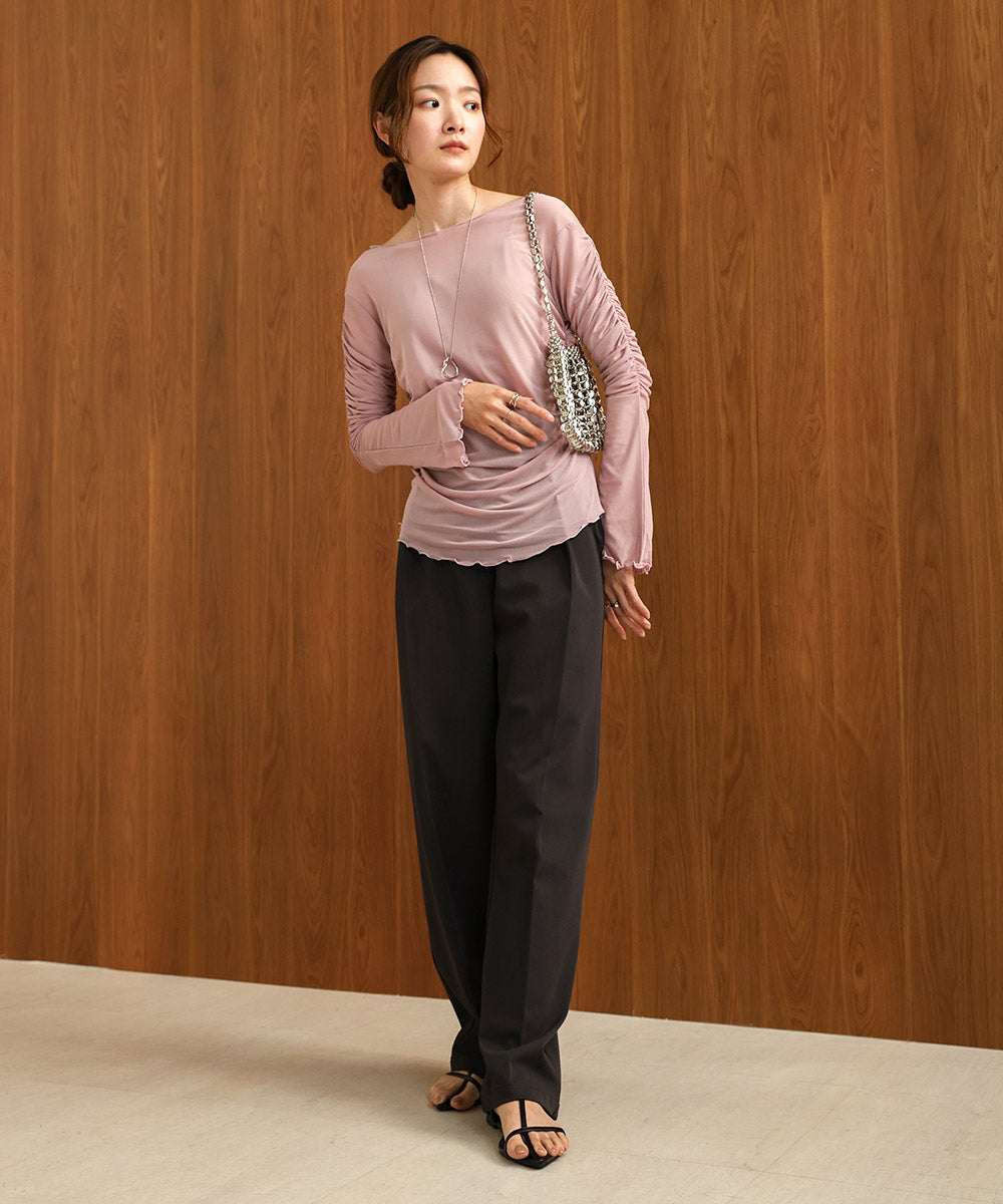 TULLE GATHER TOPS