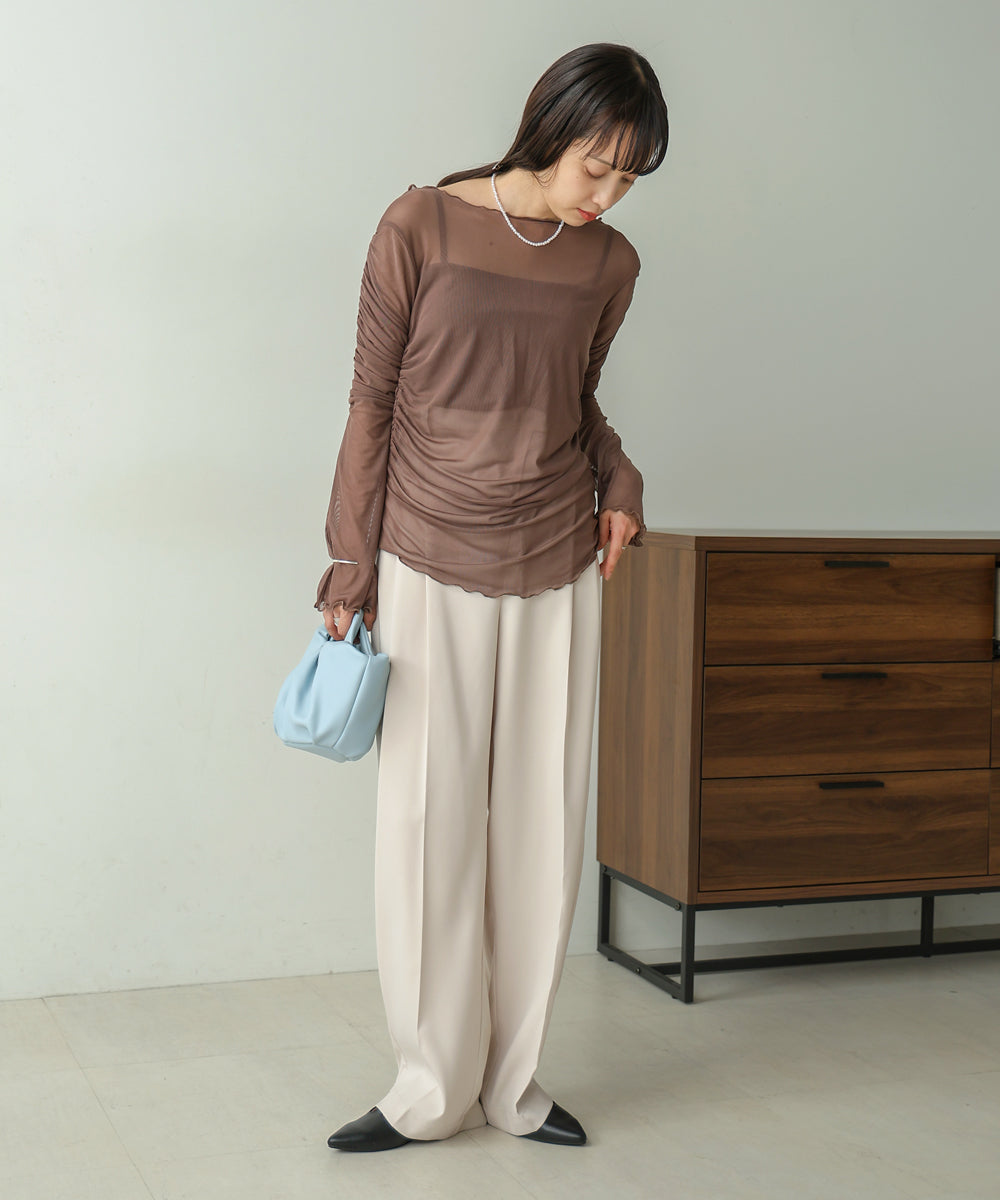 TULLE GATHER TOPS