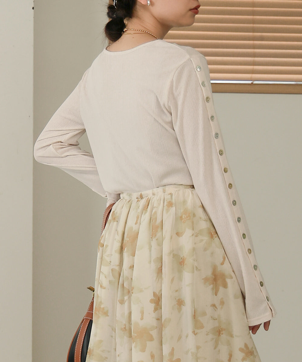 2WAY SLEEVE BUTTON TOPS