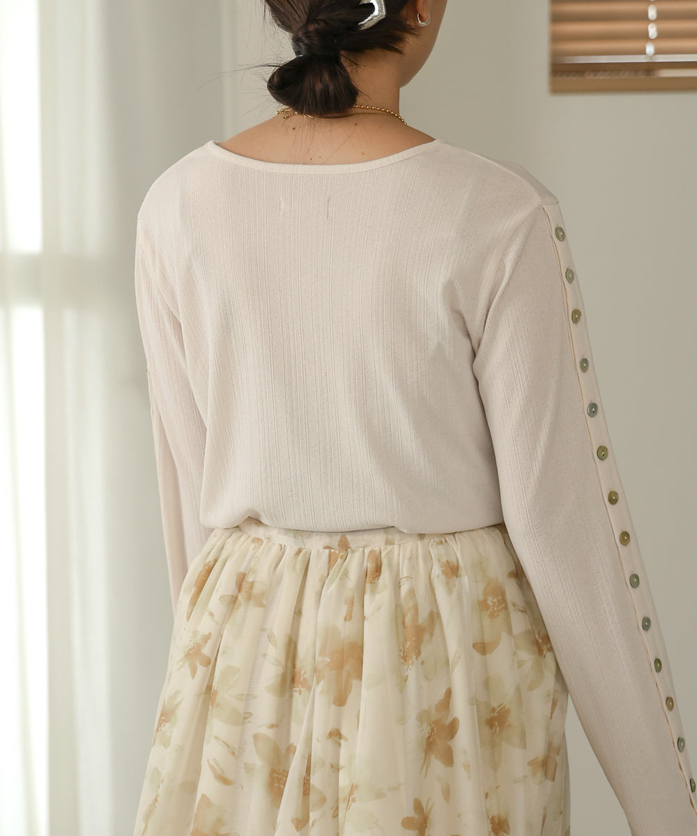 2WAY SLEEVE BUTTON TOPS