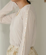 2WAY SLEEVE BUTTON TOPS