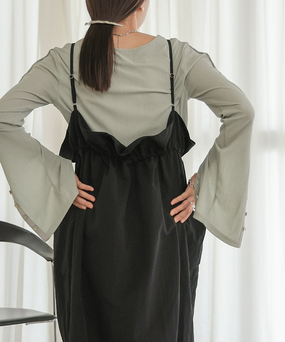 2WAY SLEEVE BUTTON TOPS