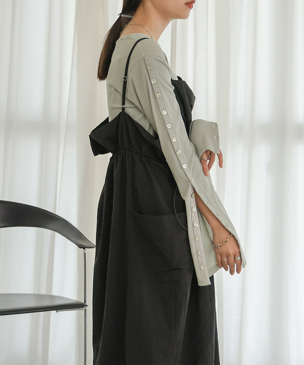 2WAY SLEEVE BUTTON TOPS