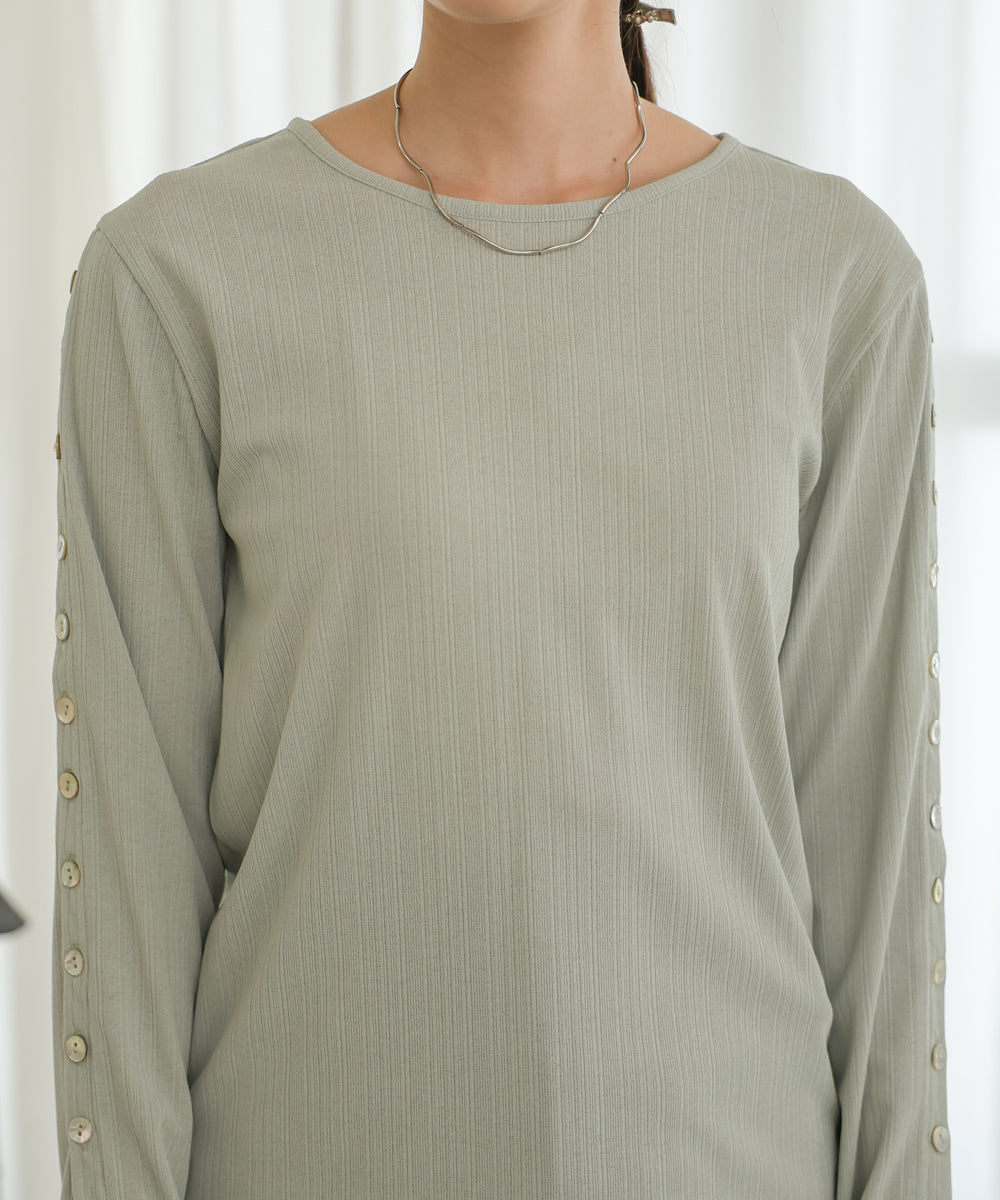 2WAY SLEEVE BUTTON TOPS