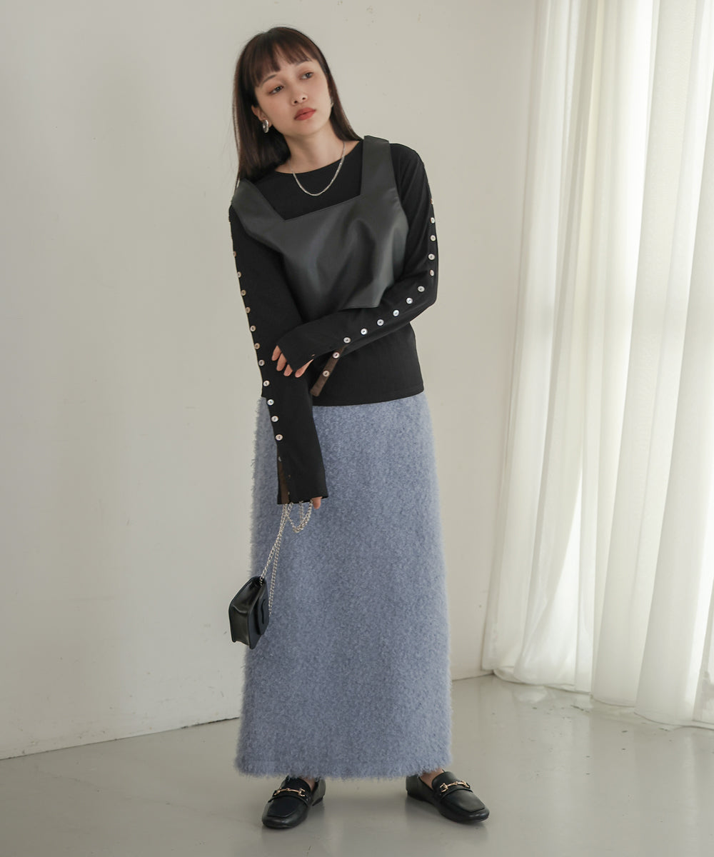 2WAY SLEEVE BUTTON TOPS