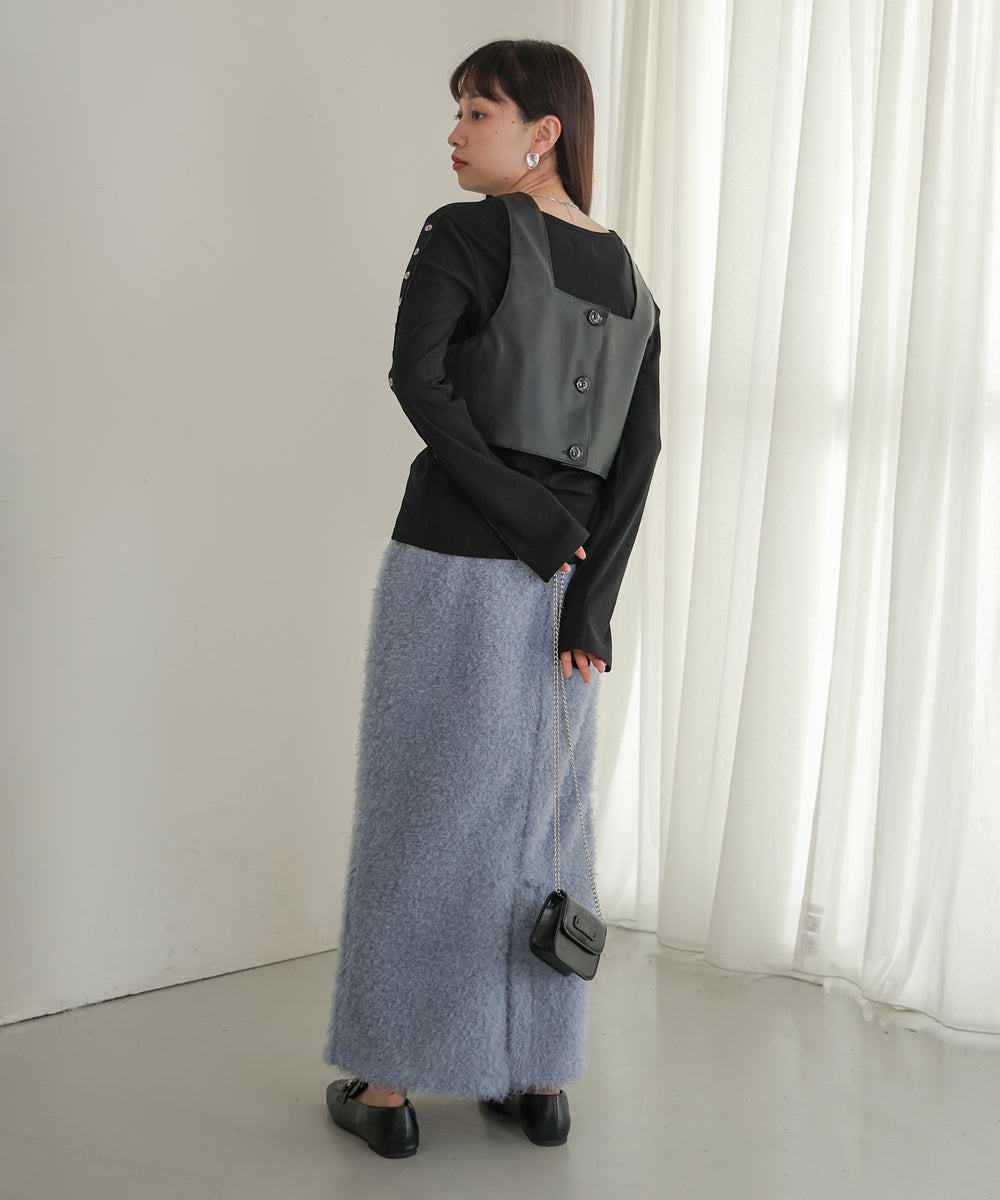 2WAY SLEEVE BUTTON TOPS