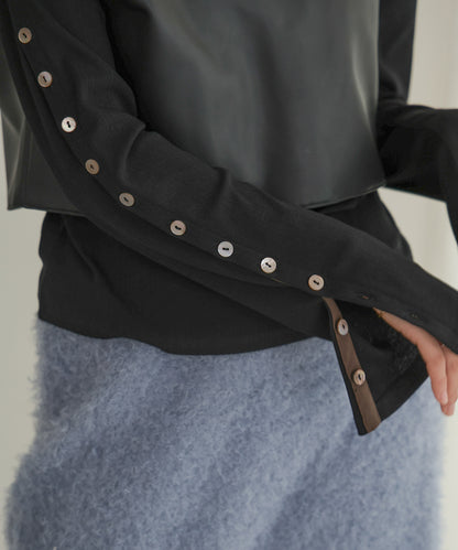2WAY SLEEVE BUTTON TOPS