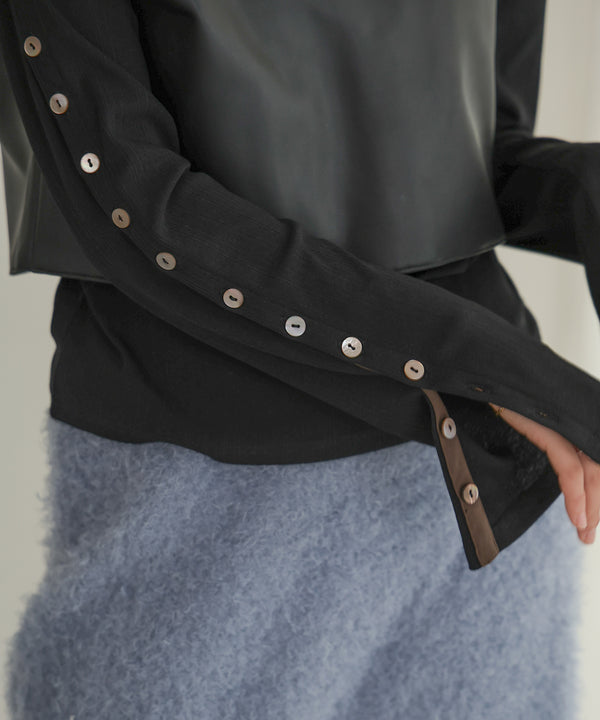 2WAY SLEEVE BUTTON TOPS