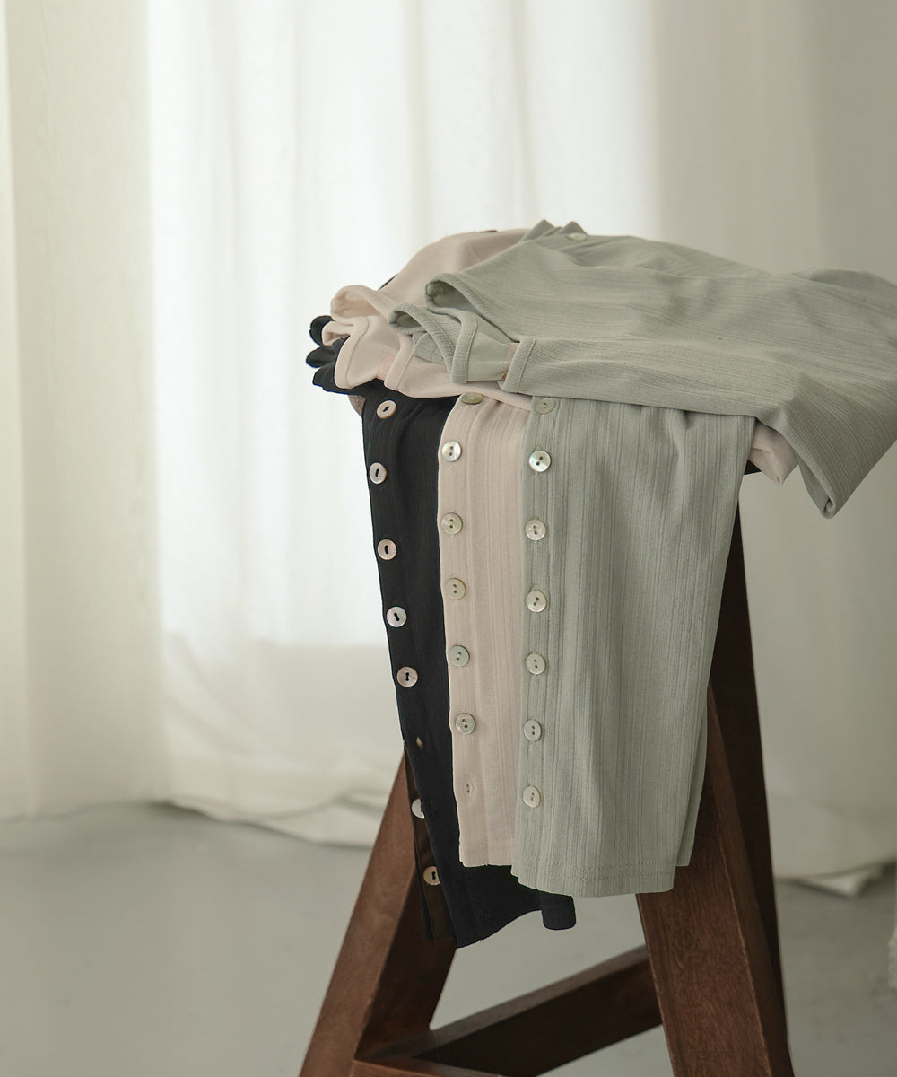 2WAY SLEEVE BUTTON TOPS