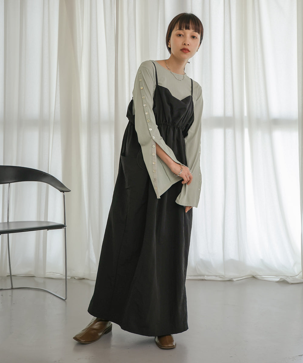 2WAY SLEEVE BUTTON TOPS