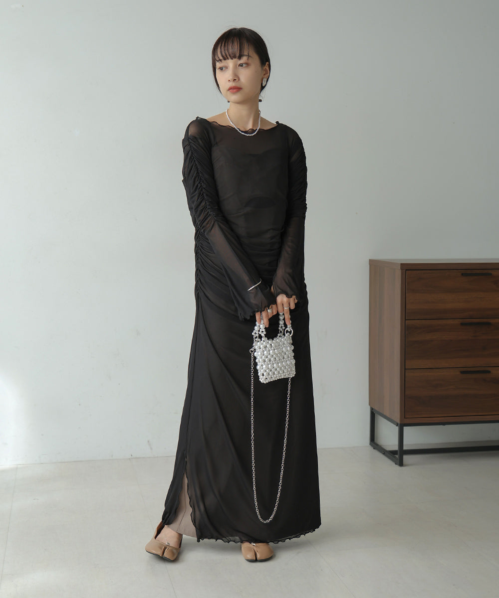 [TIMESALE 20%OFF]TULLE GATHER ONEPIECE